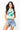 Licensed-White & Green 'Tulane' Striped Short Sleeve Top