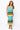 SAMPLE - Powder Blue & Yellow Colorblock Football Icon Knit Midi Dress