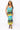 SAMPLE - Powder Blue & Yellow Colorblock Football Icon Knit Midi Dress