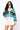 SAMPLE - Powder Blue & Green Colorblock Football Icon Cardigan