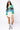 SAMPLE - Powder Blue & Green Colorblock Football Icon Cardigan