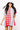 SAMPLE - Red & Powder Blue Colorblock Football SS Dress
