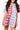 SAMPLE - Red & Powder Blue Colorblock Football SS Dress