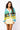 SAMPLE - Powder Blue & Yellow Colorblock Football Icon Cardigan