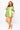 SAMPLE - Green & Yellow Colorblock Football SS Dress