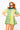 SAMPLE - Green & Yellow Colorblock Football SS Dress