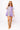 SAMPLE - Purple & White Colorblock Football SS Dress