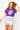 SAMPLE - White Purple & Silver Full Sequin Skinny Stripe Skirt