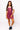 SAMPLE - Navy & Red Sequin Striped Overall Dress