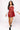 SAMPLE - Red & Black Sequin Striped Overall Dress