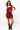 SAMPLE - Garnet & Black Sequin Striped Overall Dress