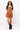 SAMPLE - Orange & Black Sequin Striped Overall Dress
