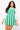 SAMPLE - Green & White Sequin Striped Overall Dress