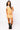 SAMPLE - Bright Orange & White Sequin Striped Overall Dress