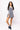 SAMPLE - Navy & White Sequin Striped Overall Dress