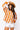 SAMPLE - Burnt Orange & White Sequin Striped LS Button Down