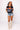 SAMPLE - Orange & Navy Full Sequin Football Striped SS Sweater