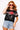 SAMPLE - Red & Black Full Sequin Football Striped SS Sweater