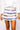 SAMPLE - White, Royal & Red Full Sequin Skinny Stripe Skirt