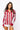 SAMPLE - Crimson & White Sequin Striped LS Button Down