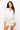 SAMPLE - White, Royal & Orange Full Sequin Skinny Stripe Skirt