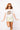 SAMPLE - White, Powder Blue & Yellow Full Sequin Skinny Stripe Skirt
