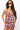 SAMPLE - Red/Blue/White Plaid Rhinestone Football Tie Front Tank and Shorts Set