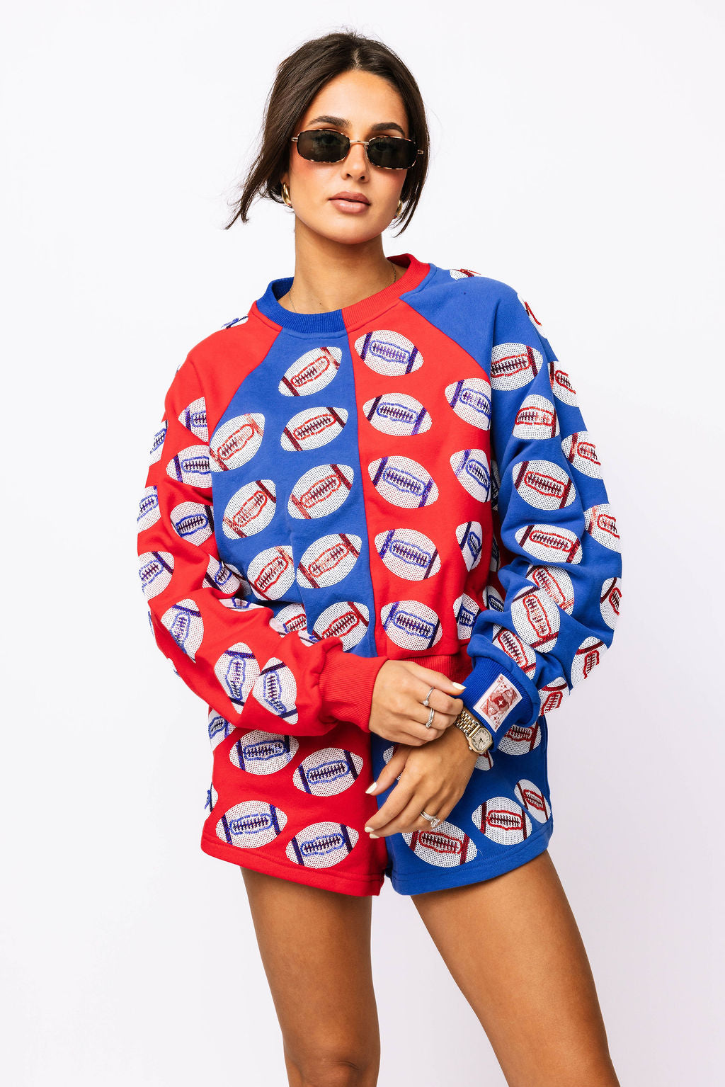 SAMPLE - Royal & Red Colorblock Football Set