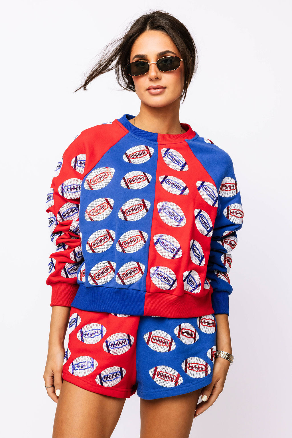 SAMPLE - Royal & Red Colorblock Football Set