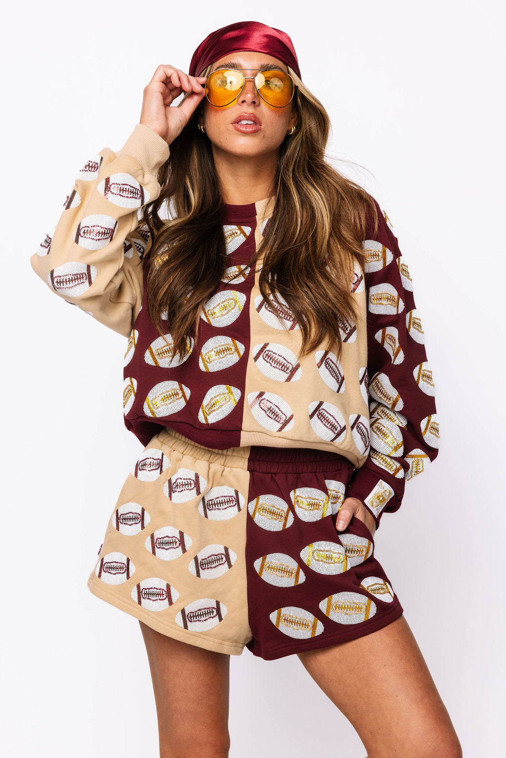 SAMPLE - Maroon & Gold Colorblock Football Set