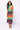 SAMPLE - Purple & Orange Colorblock Football Icon Knit Midi Dress