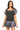 Sample Black Smocked Iridescent Sequin Poof Sleeve Top & Short Set