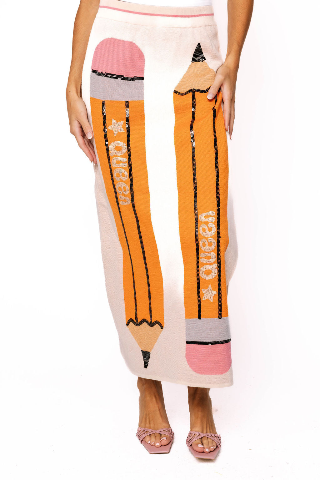 SAMPLE -  Queen Pencil Knit Midi Skirt