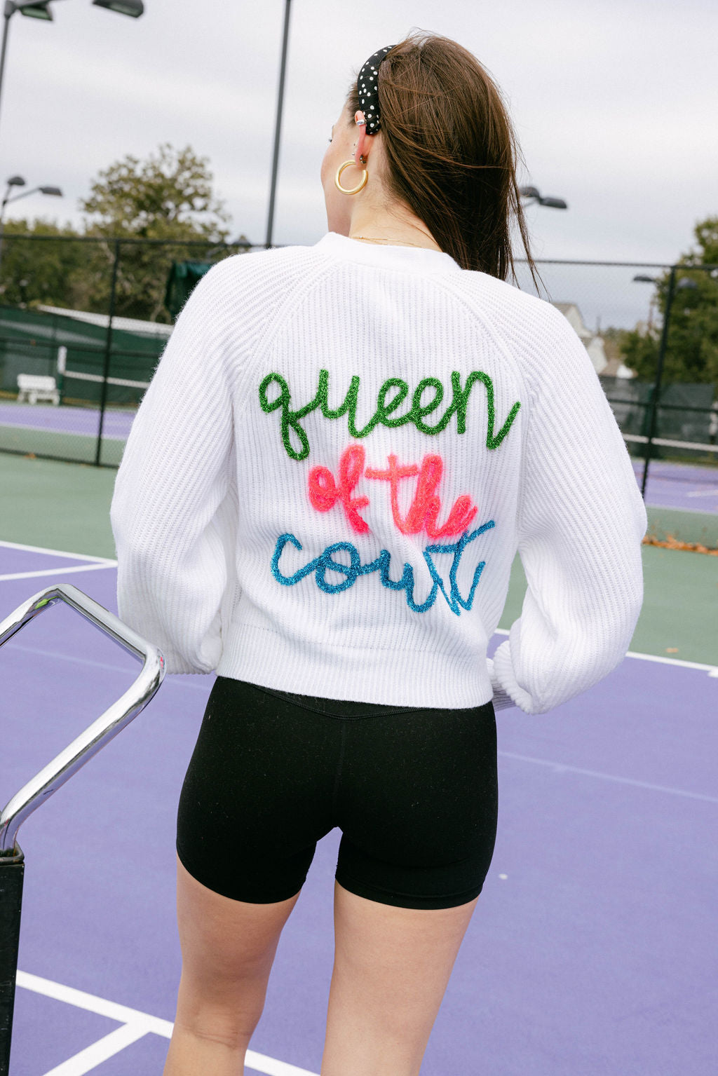 White Queen of the Tennis Court Cardigan