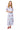 Light Blue & White Striped American Flag Cotton Button Up Midi Dress
