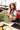 Rainbow Colorblock Piece of Pie Button Up Sweater