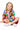 Kids Rainbow Colorblock Piece Of Pie Button Up Sweater