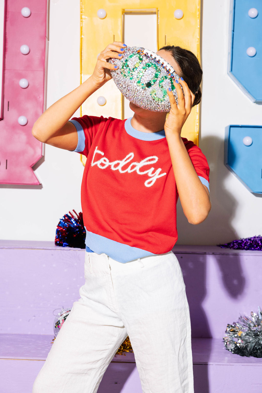 Licensed- "Toddy" Glitter Script Sweater