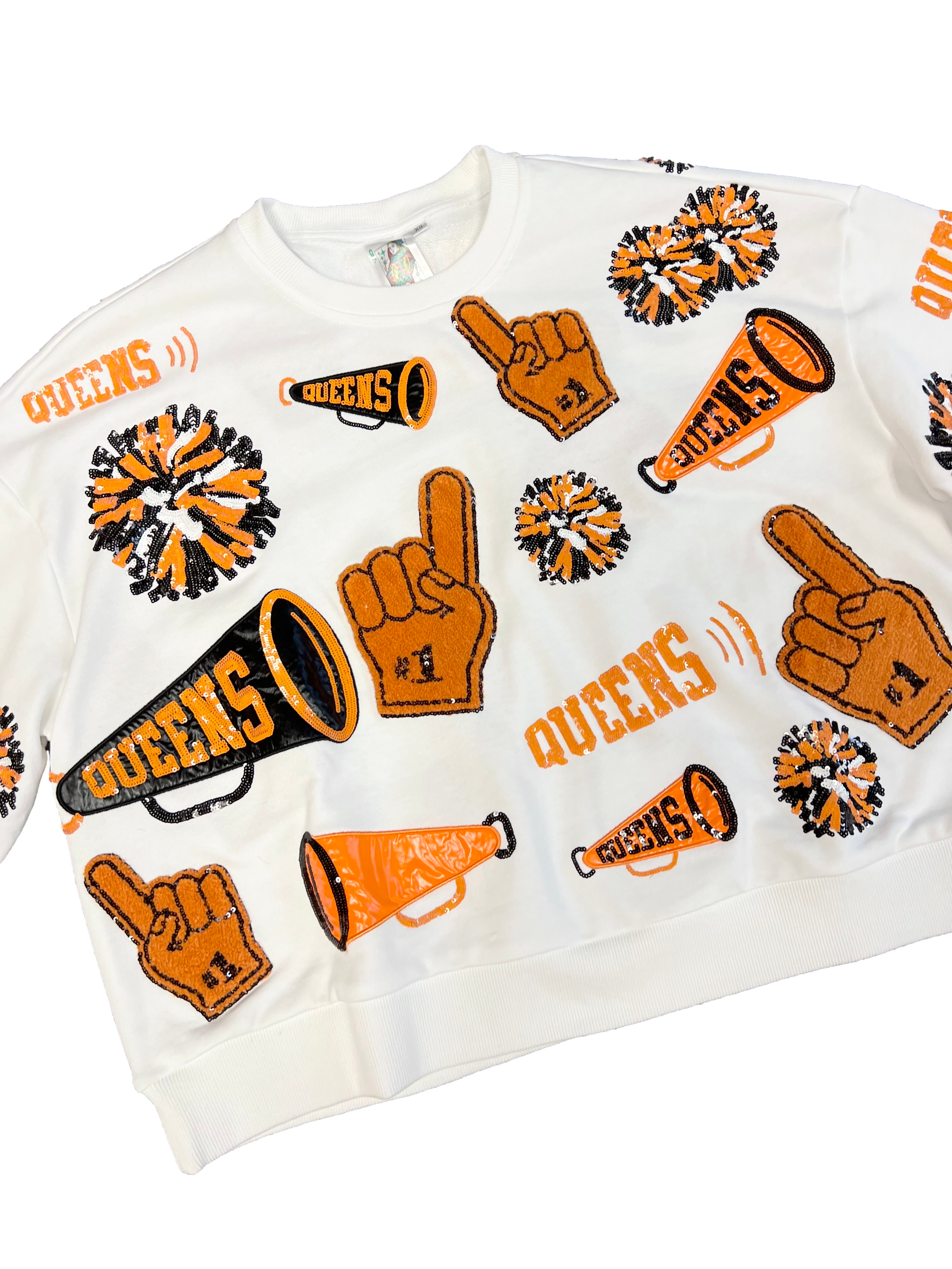 Orange & Black Cheers Queen Icon Sweatshirt