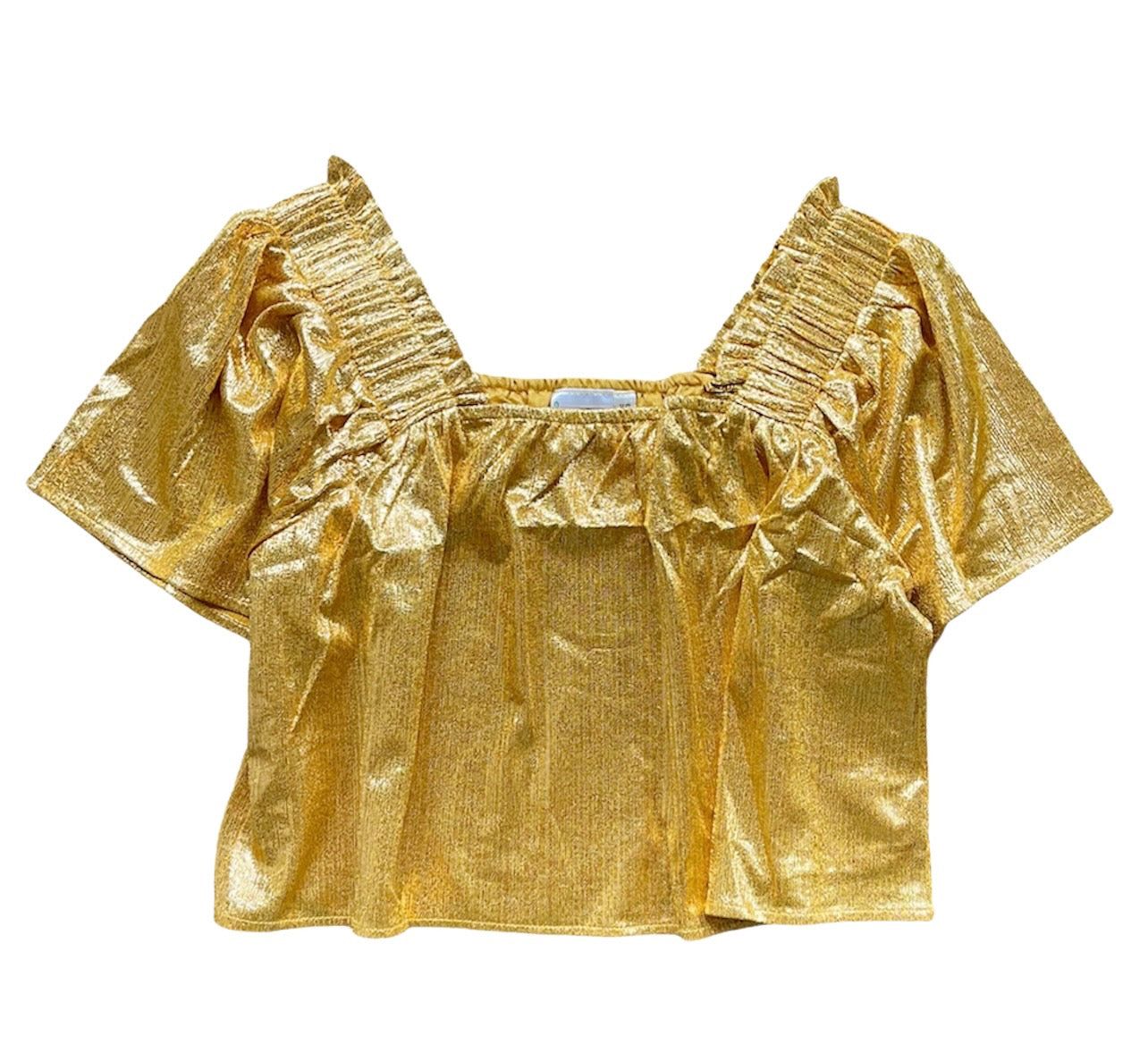 Yellow Gold Pebble Flutter Top