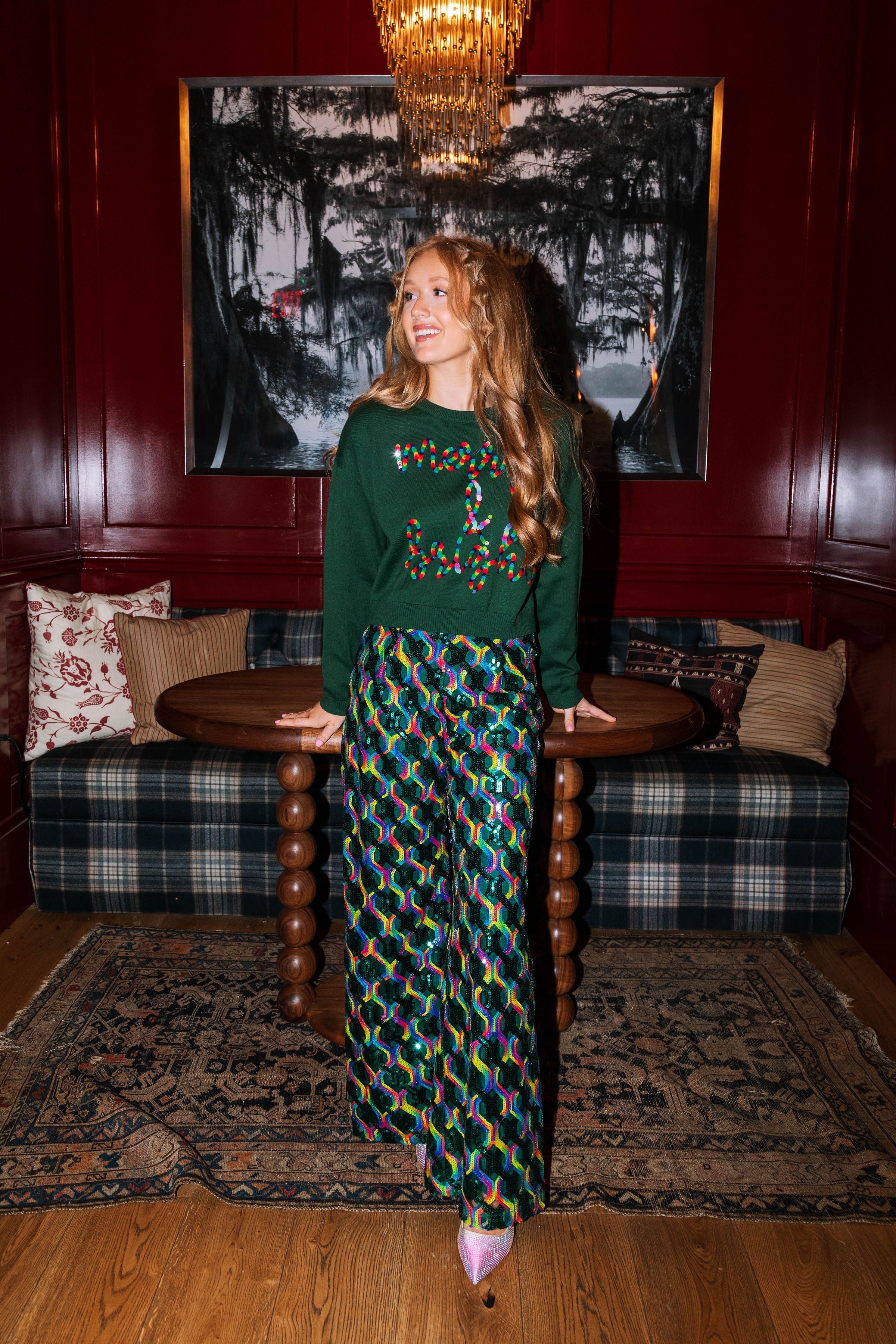 Green + Rainbow Sequin Pants – Queen of Sparkles