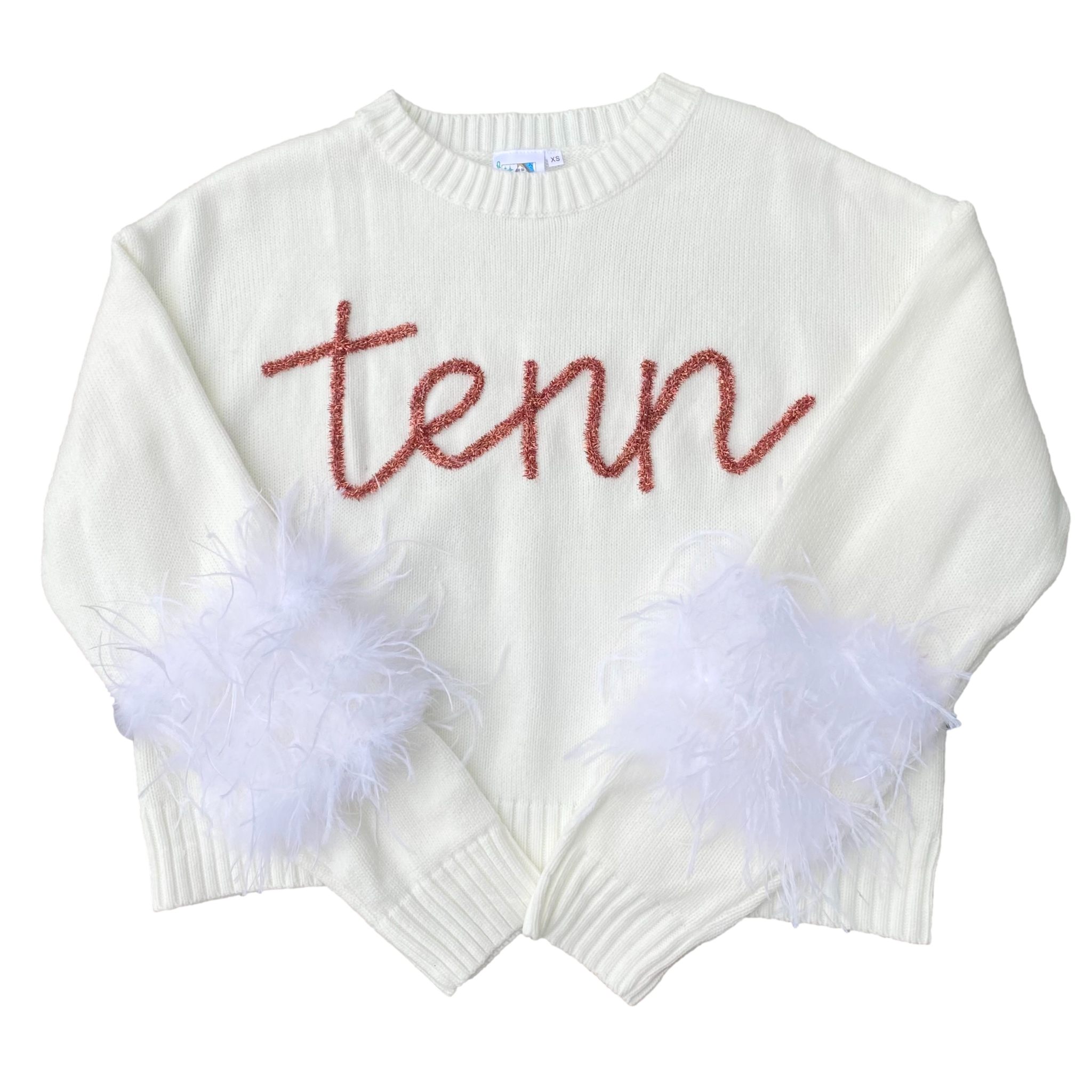 “Tenn” Feather Sleeve Sweater