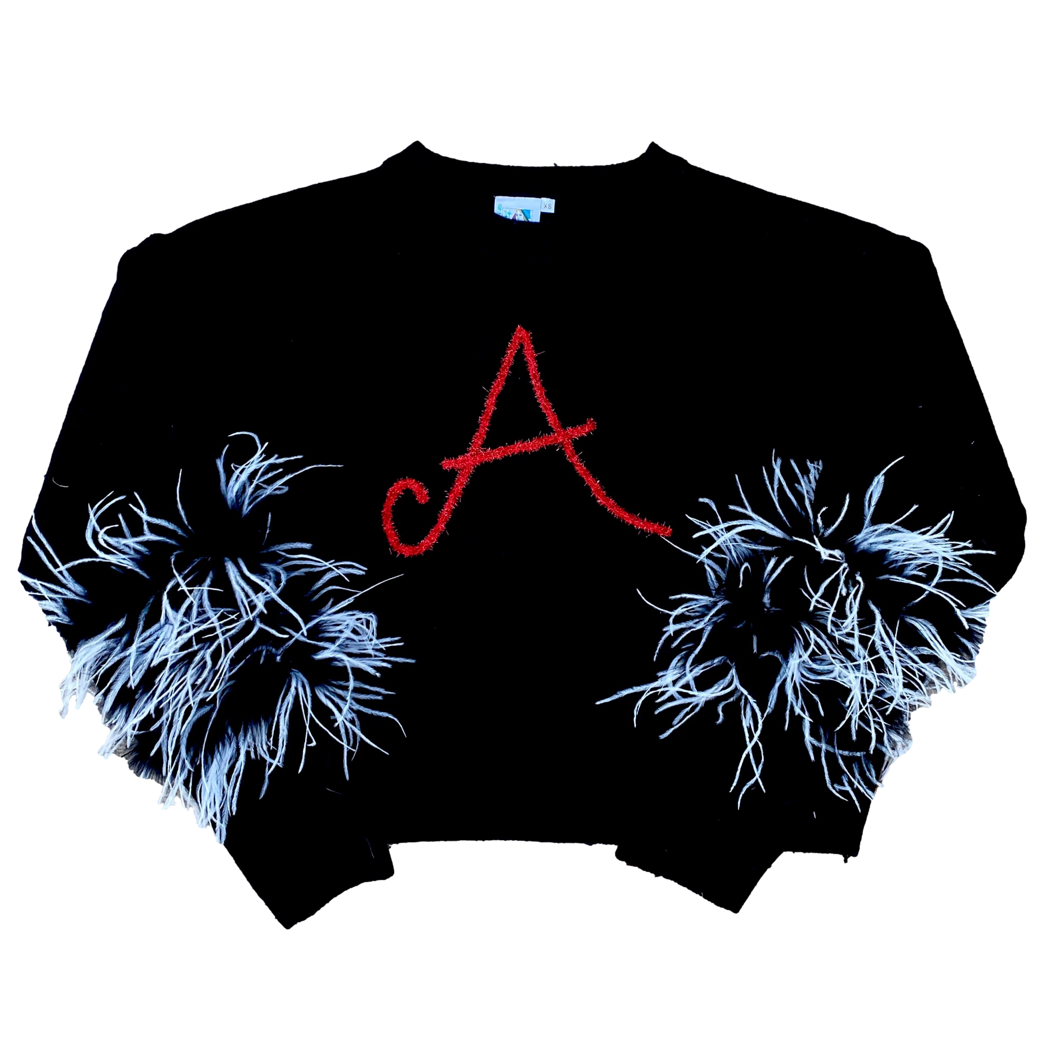 "A" Feather Sleeve Sweater