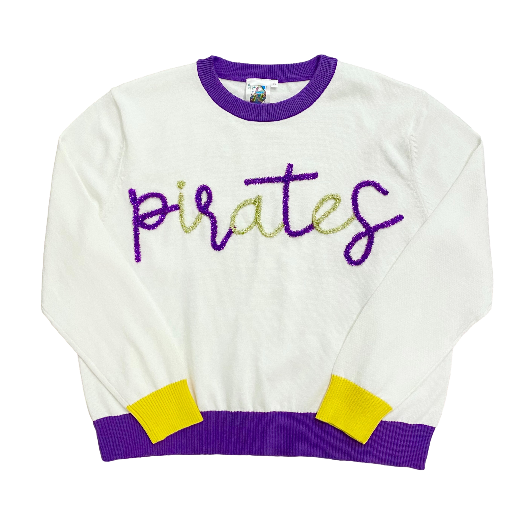 Glitter Script "Pirates" Long Sleeve Sweater