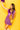 Purple & Gold Diagonal Fringe Dress