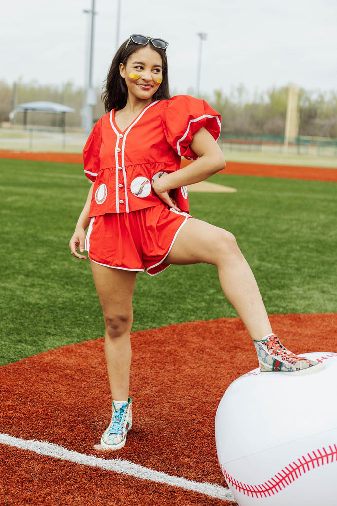 White Baseball Jersey Queen of Sparkles Dress – Chérie Lane